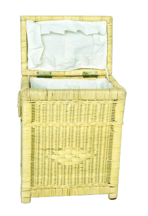 26-0002/1 BAULE PORTA BIANCHERIA RATTAN VIMINI CM 60X33X34 H